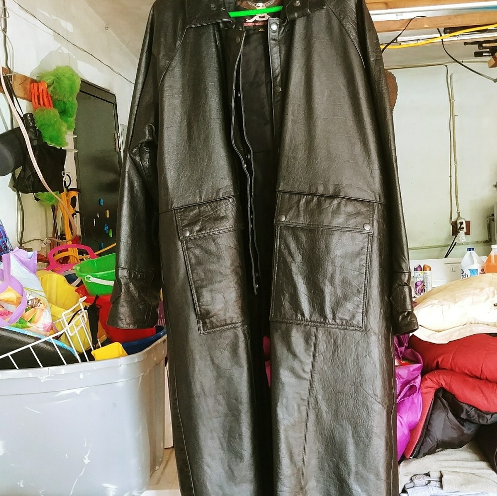 VANGUARD LEATHER OF AMERICA ,LONG RIDING COAT