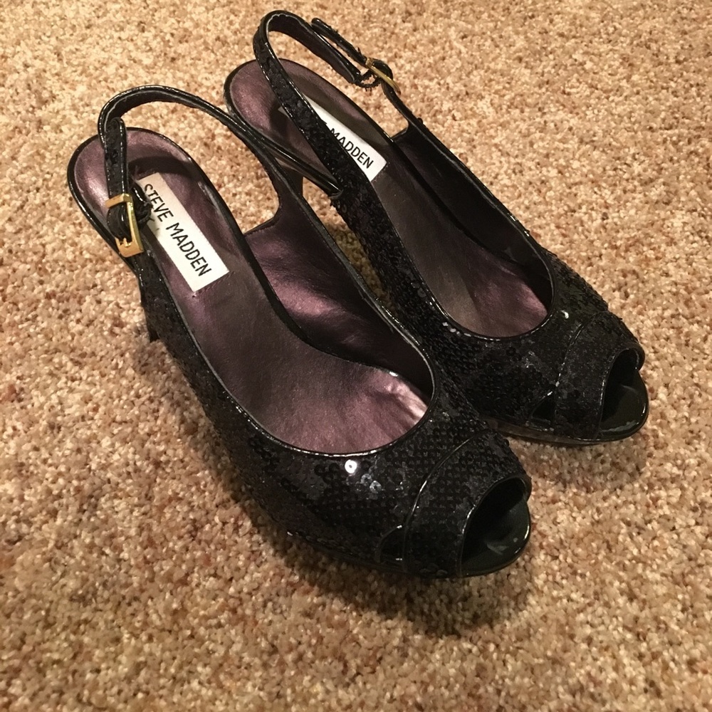 Steve Madden Sequin Cocktail Stilettos