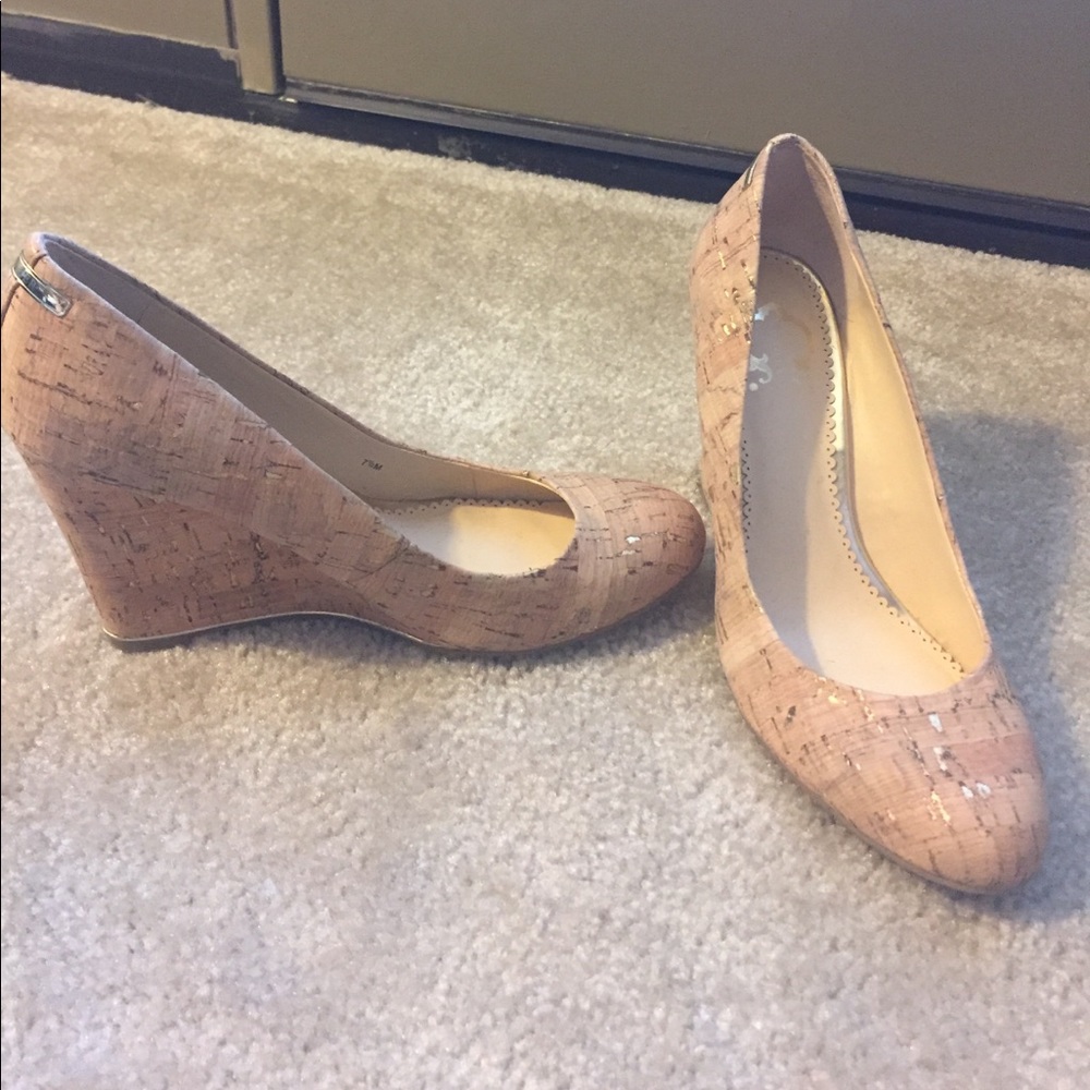 Never worn cork wedges