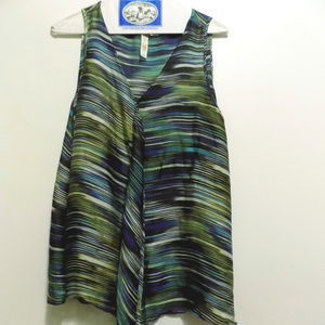 Turquoise & Green Striped Sea Blouse