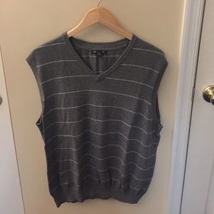 Gray sweater vest