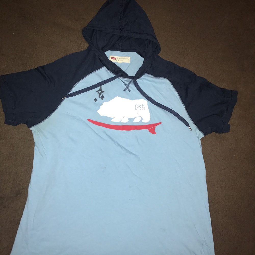 Levi brand short sleeve hoodie