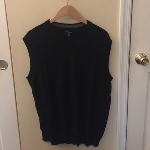 Black v-neck sweater vest