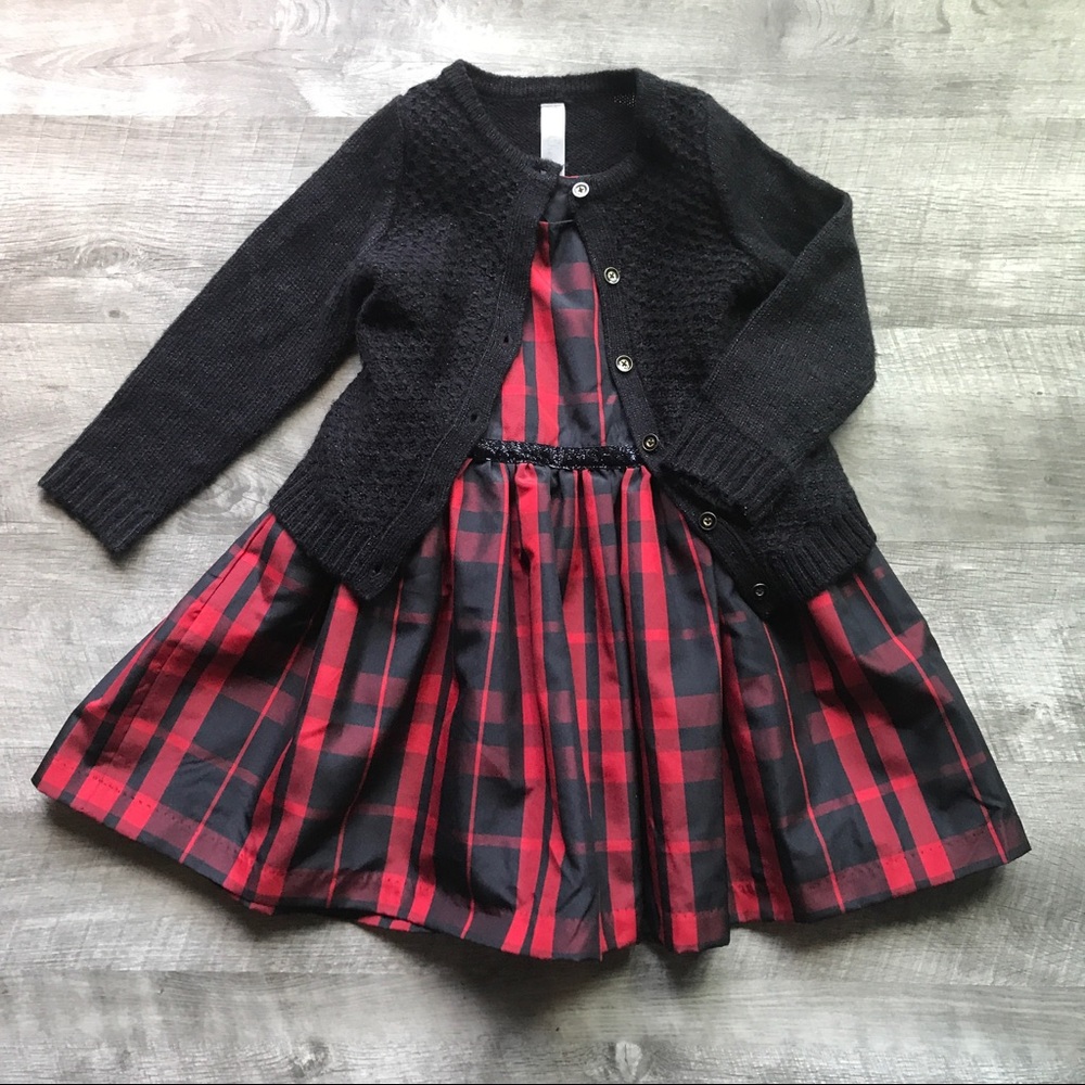 Adorable Plaid Dress with Sparkle Waist