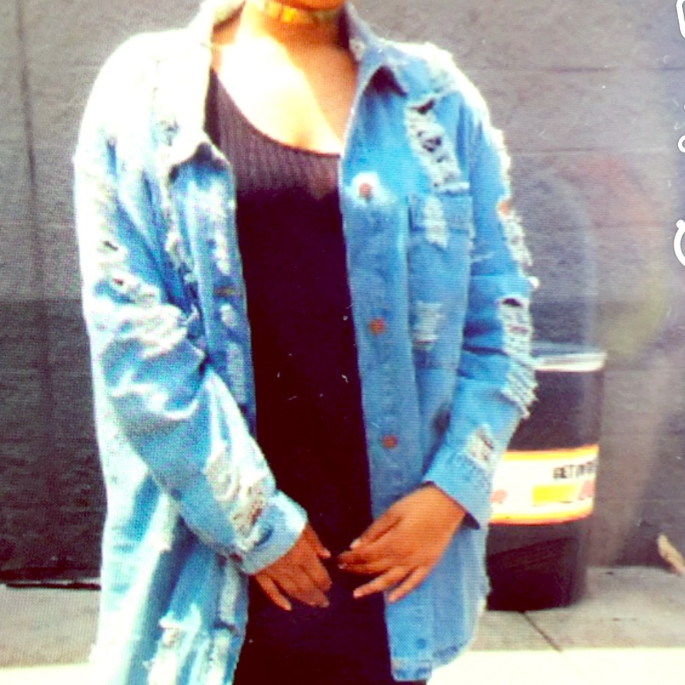 Oversized distresses jacket