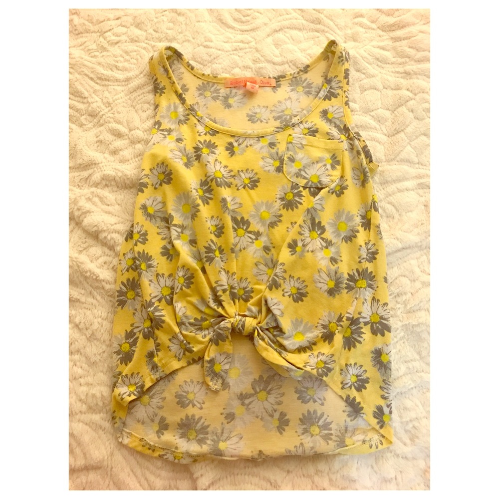 Flower Tie Up Tank Top
