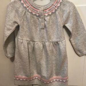 Carter's Baby Girl Sweater Dress 18M Gray/Pink Carter's Baby Girl Sweater Dress 18M Gray/Pink