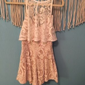 Lace, cream colored romper