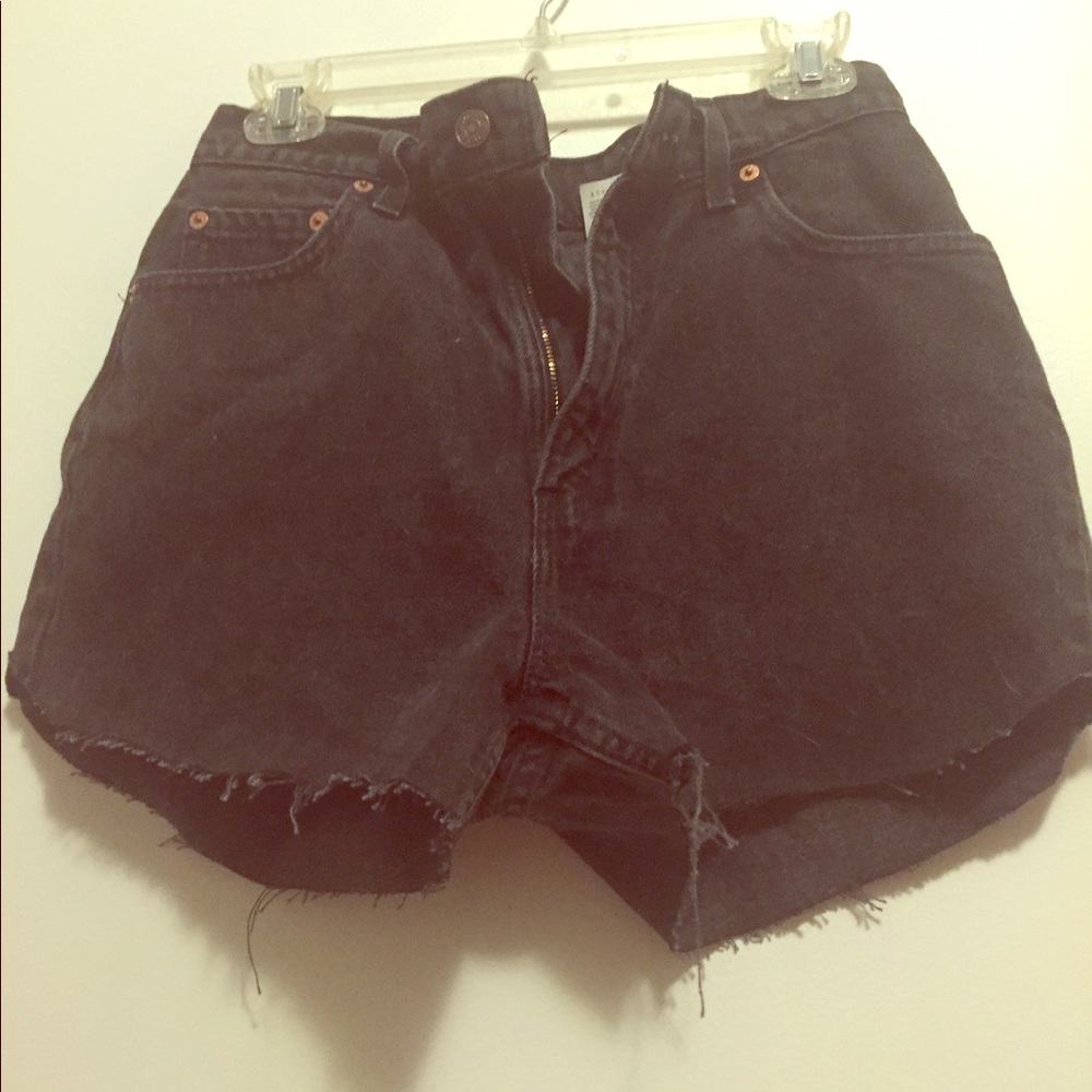 Vintage Black Levi Cut Off Shorts