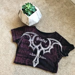 🔥FINAL PRICE: Sinful by Affliction Rhinestone Top