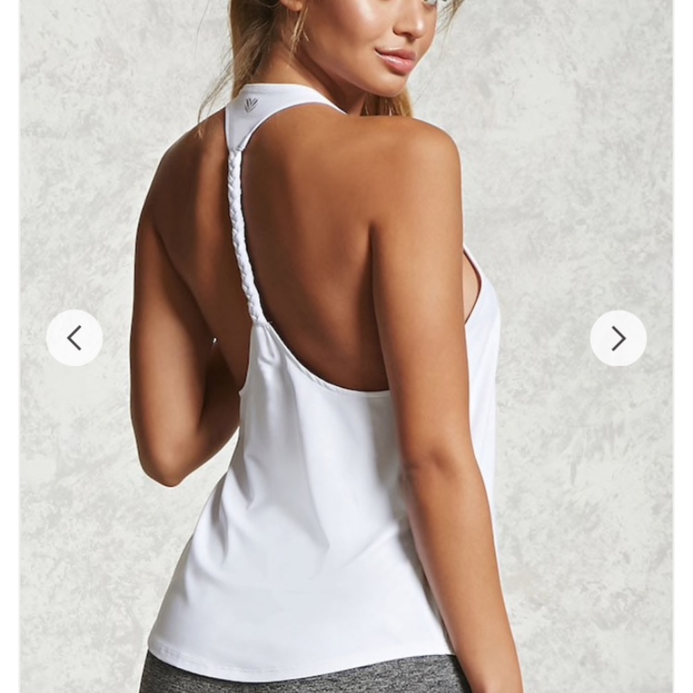 Forever21 Braided Back Athletic Tanks
