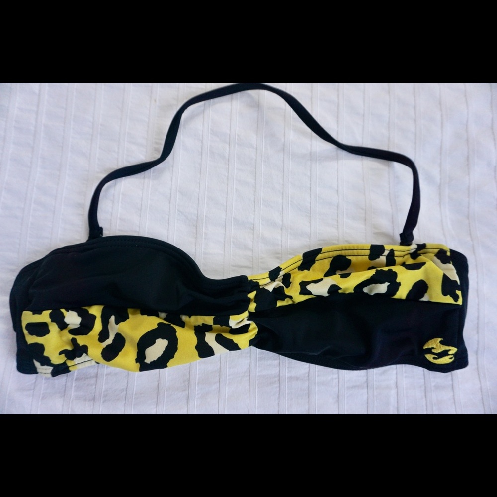 Billabong Leopard print bandeau bikini top