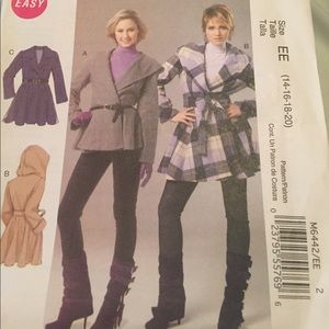McCalls Easy Misses Coat and Belt McCalls Easy Misses Coat and Belt