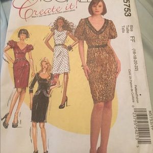 'McCalls create it Dress Sewing Pattern 'McCalls create it Dress Sewing Pattern