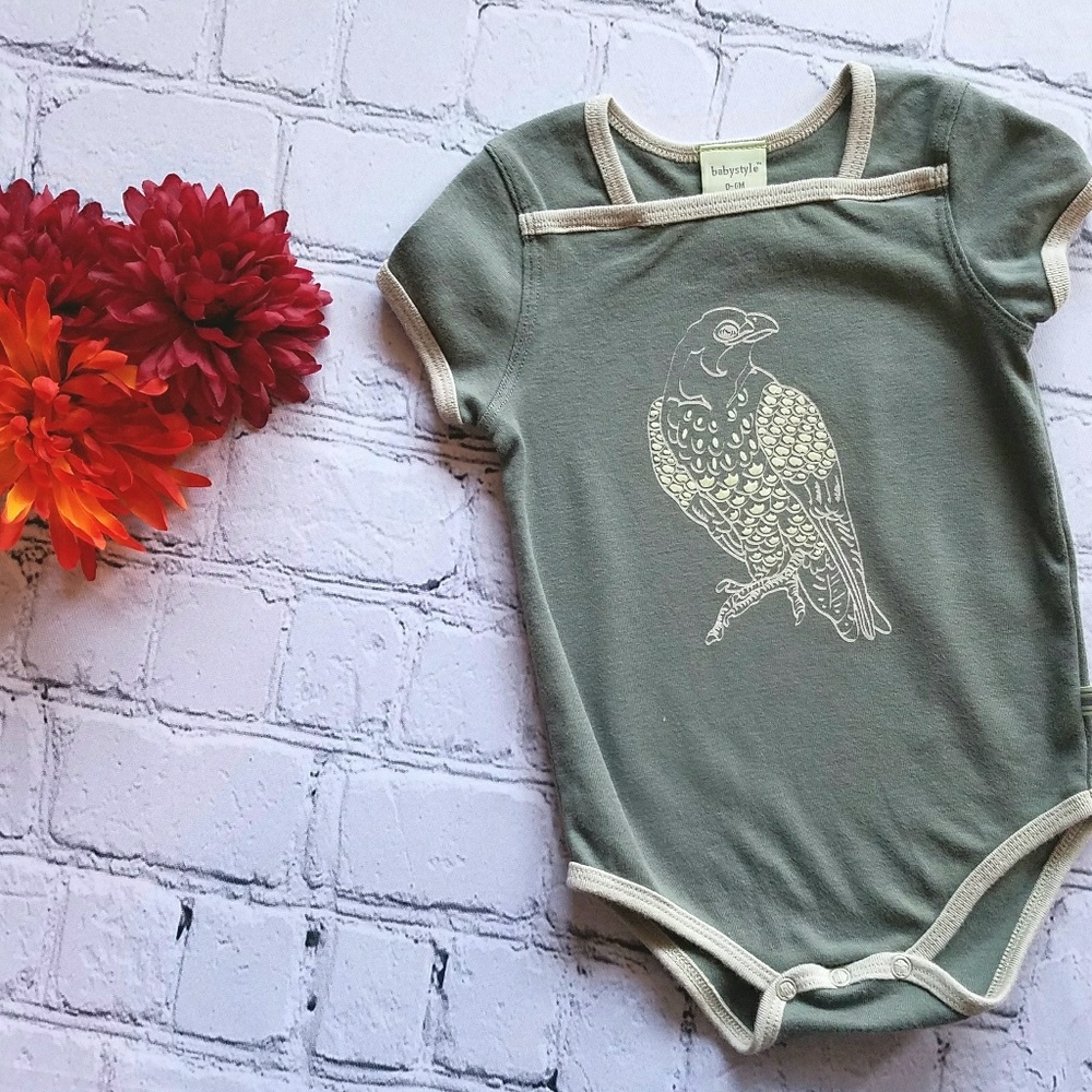 Babystyle Onesie Green Eagle 0-6mos