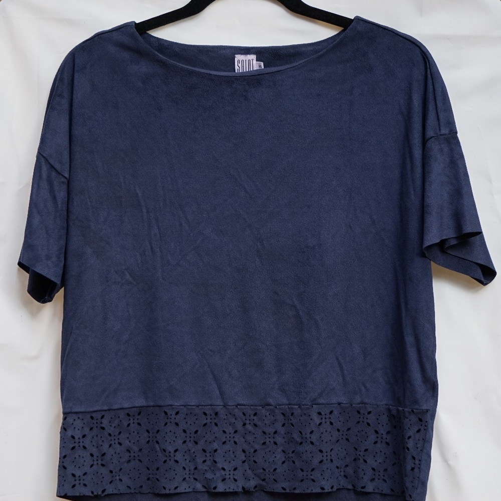 Saint Tropez Suede Navy dark blue tee