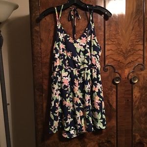 Navy Floral Romper