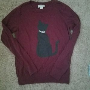 LOFT size xs burgundy sweater