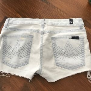 Seven white Jean shorts distressed 27