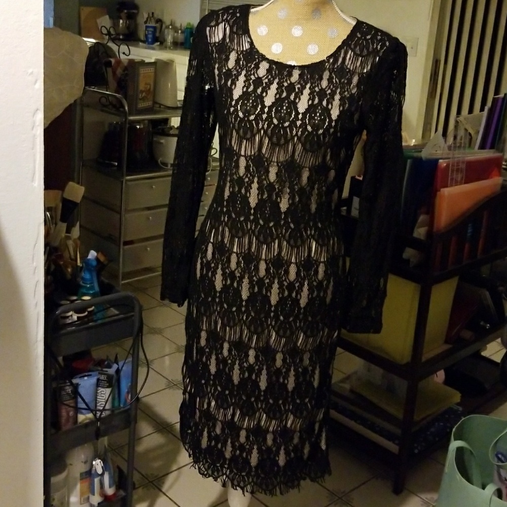 Little Black Lacey Dress - Picture 2 of 7