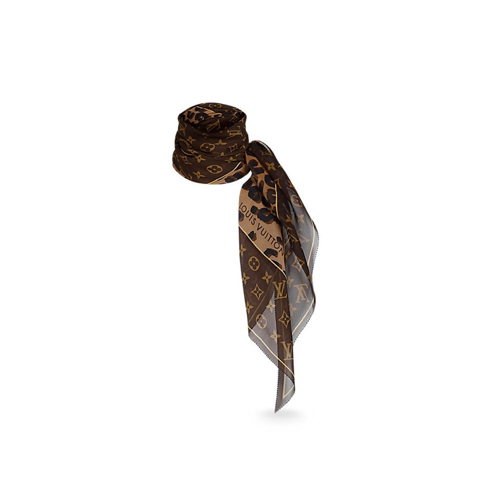 Leopard & Monogram Scarf