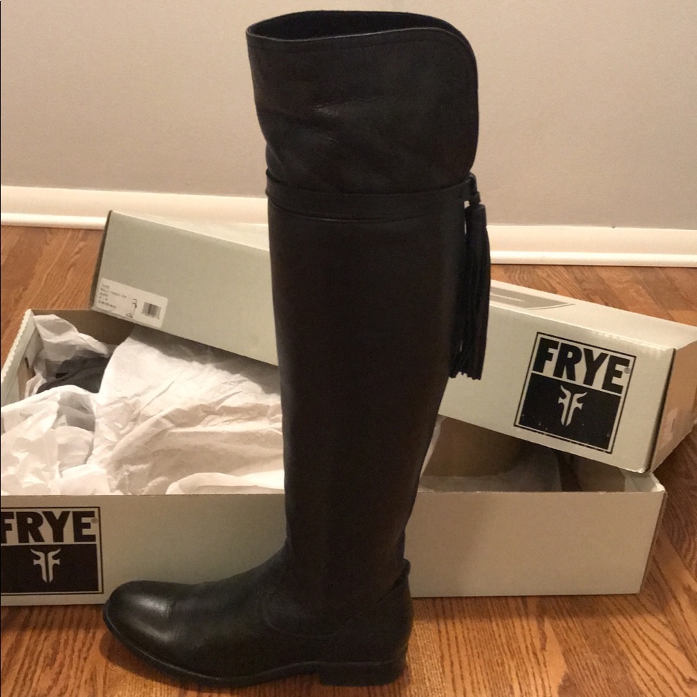 Frye Molly Tassel Boots, 8, EUC