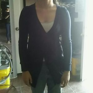 Dark blue overcoat shawl