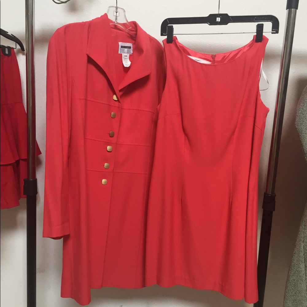 Long blazer coat with matching dress