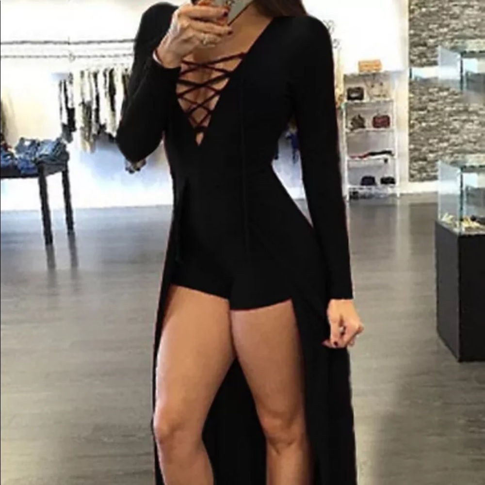 Maxi skirted romper