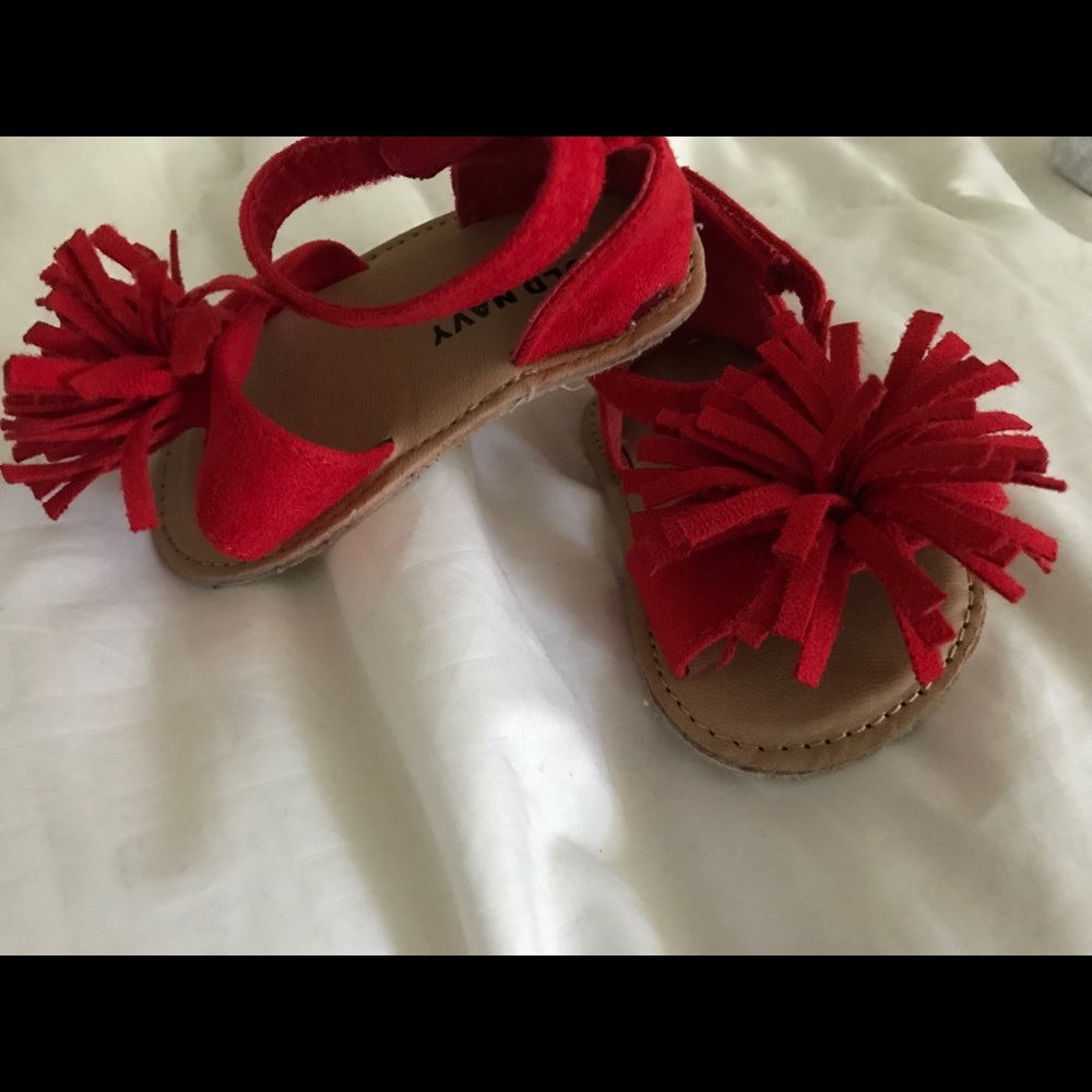 Red infant sandals old navy