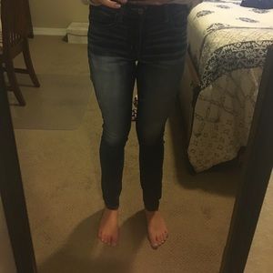 High-waisted skinny jeggings