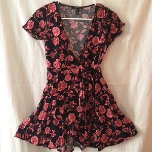 Forever21 wrap dress, floral print.