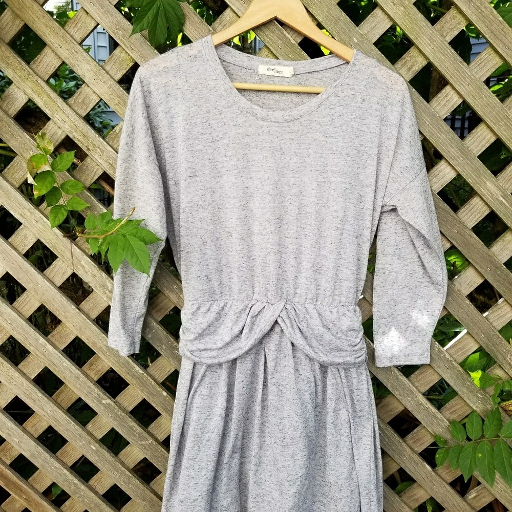 Long Sleeve Jersey Peplum Dress