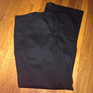 Black pants square front pocket