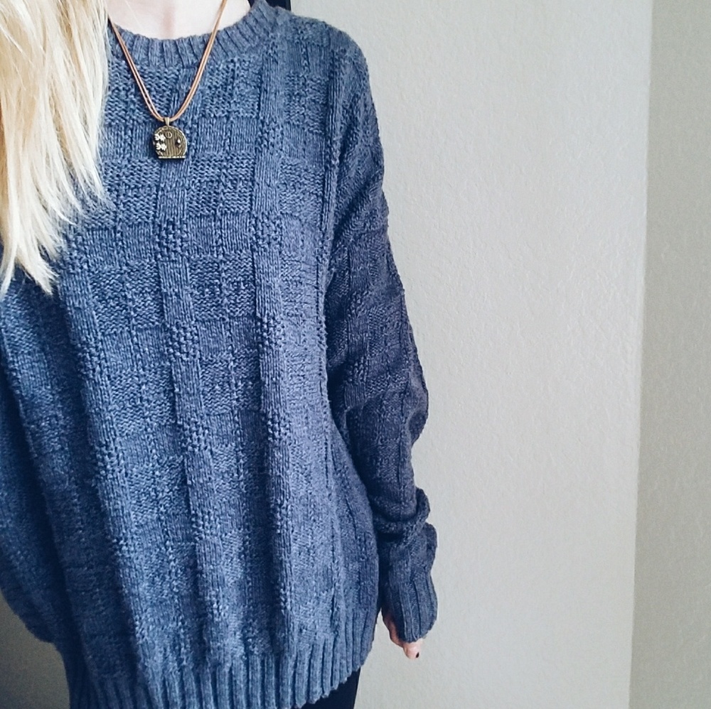Vintage Knit Oversized Crewneck