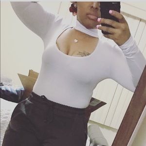 Choker body suit (white)