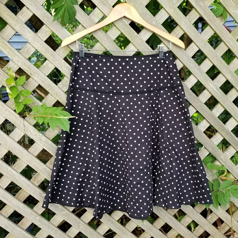 Polka Dot A-line Skirt
