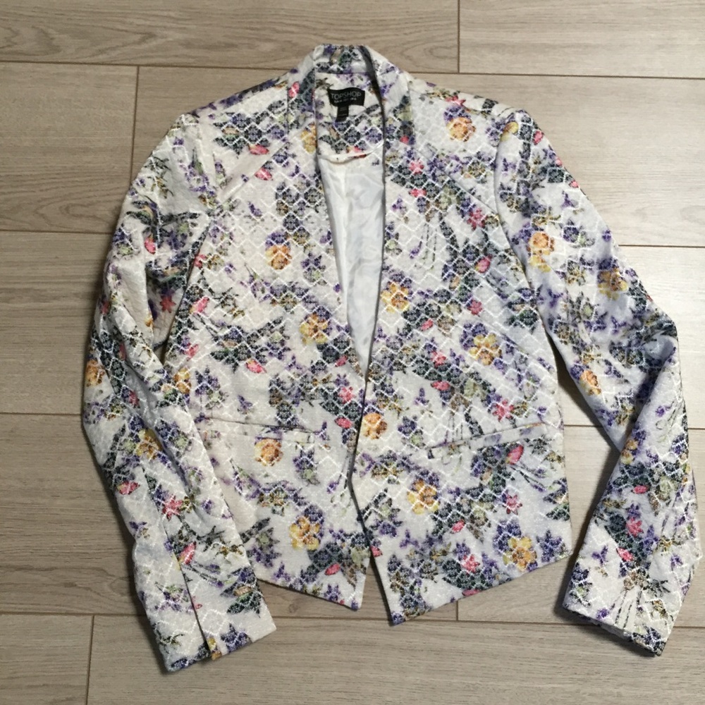 Topshop floral jacquard  blazer