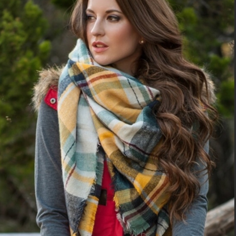 New Tartan Plaid Oversized Blanket Scarf
