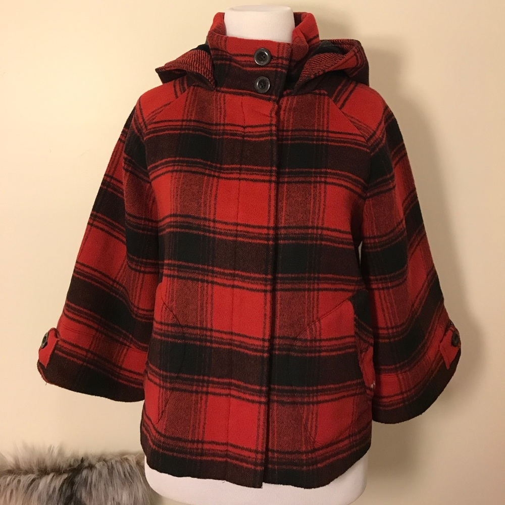 PINK Victoria's Secret Buffalo plaid poncho s