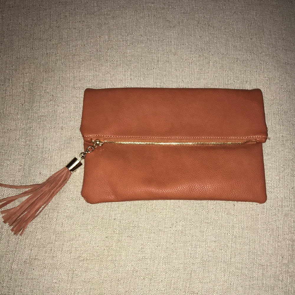 Shiraleah earth tone fold over clutch