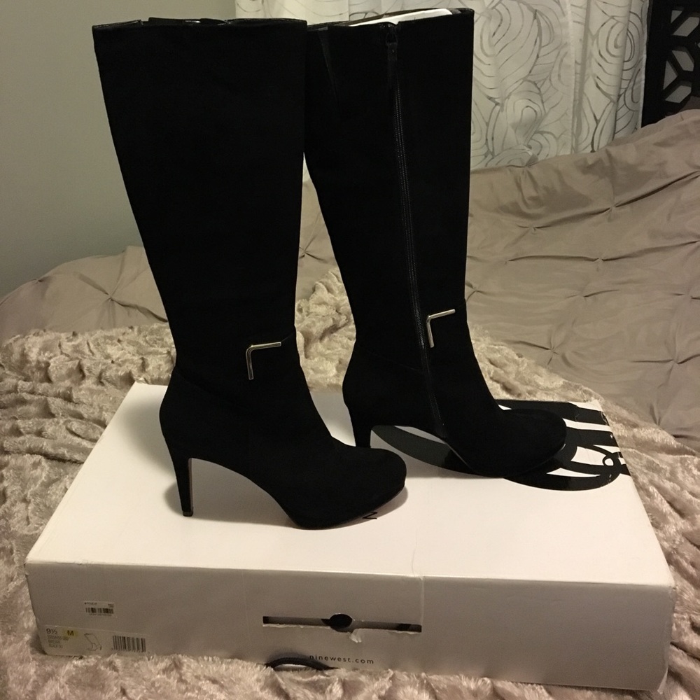Nine West EVAH Suede Knee High Boots