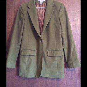 Wool Olive Green Blazer