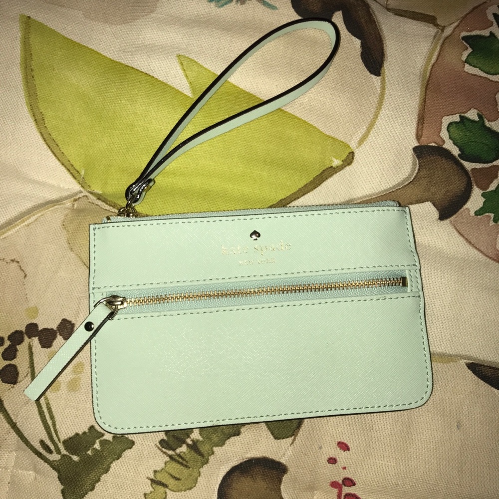 Mint Kate Spade Wristlet