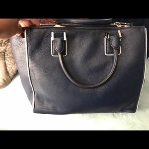 Michael Kors Navy Blue leather bag