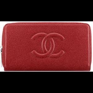 Chanel Timeless Classic SMALL ZIP WALLET Red Chanel Timeless Classic SMALL ZIP WALLET Red
