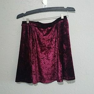 Velvet skater skirt