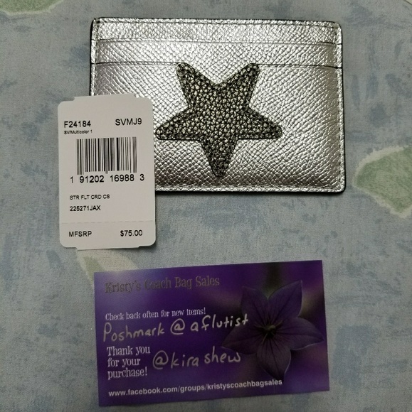 NWT Coach card cases in heart or star - Picture 3 of 4