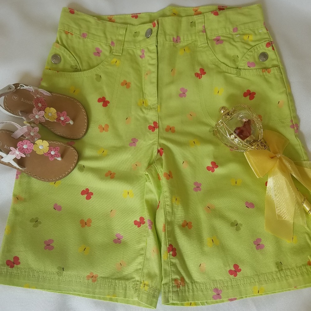 Girls - Butterfly Green Shorts