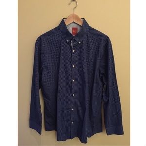 Dark Blue Dotted Penguin Button Up
